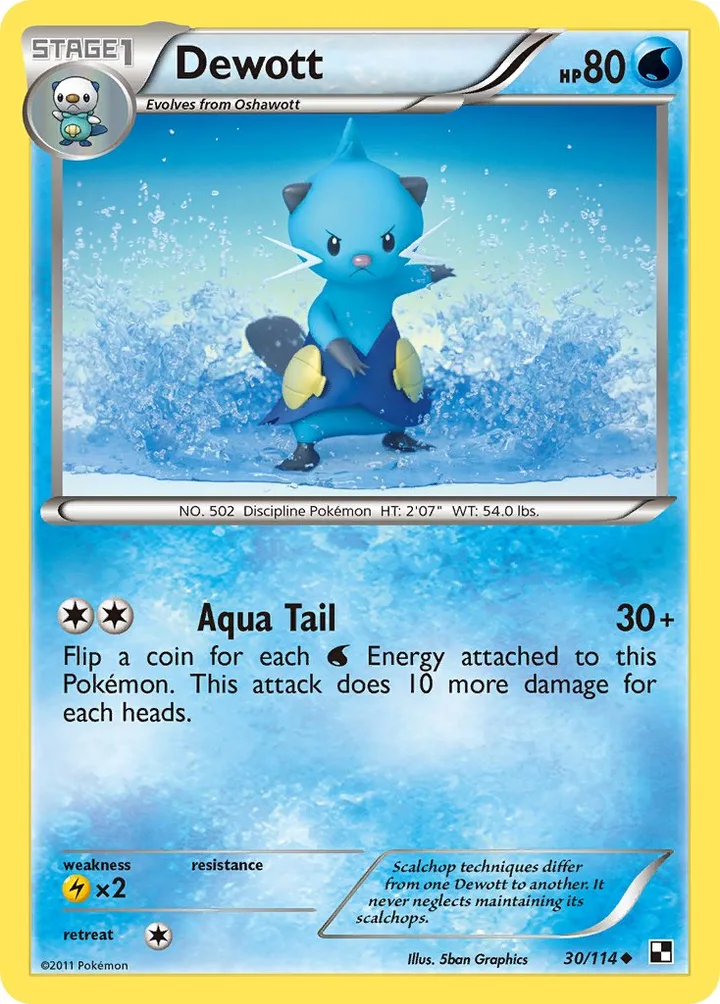Dewott, Black & White 30/114