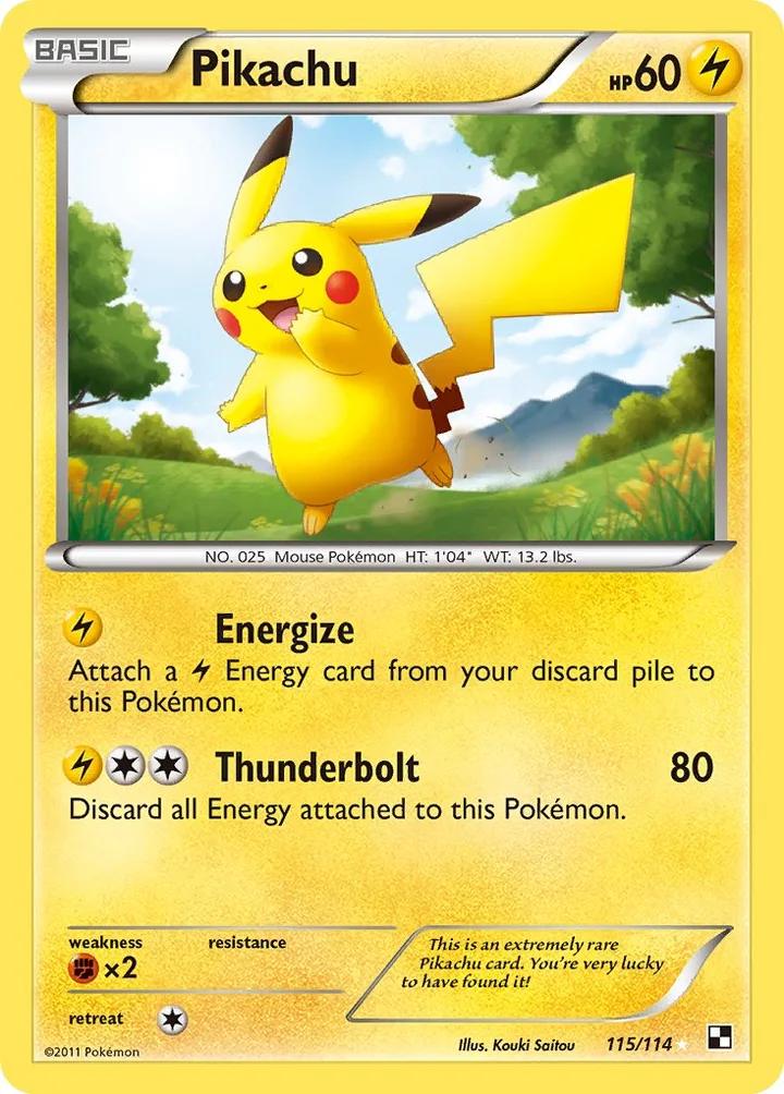 Pikachu, Black & White 115/114