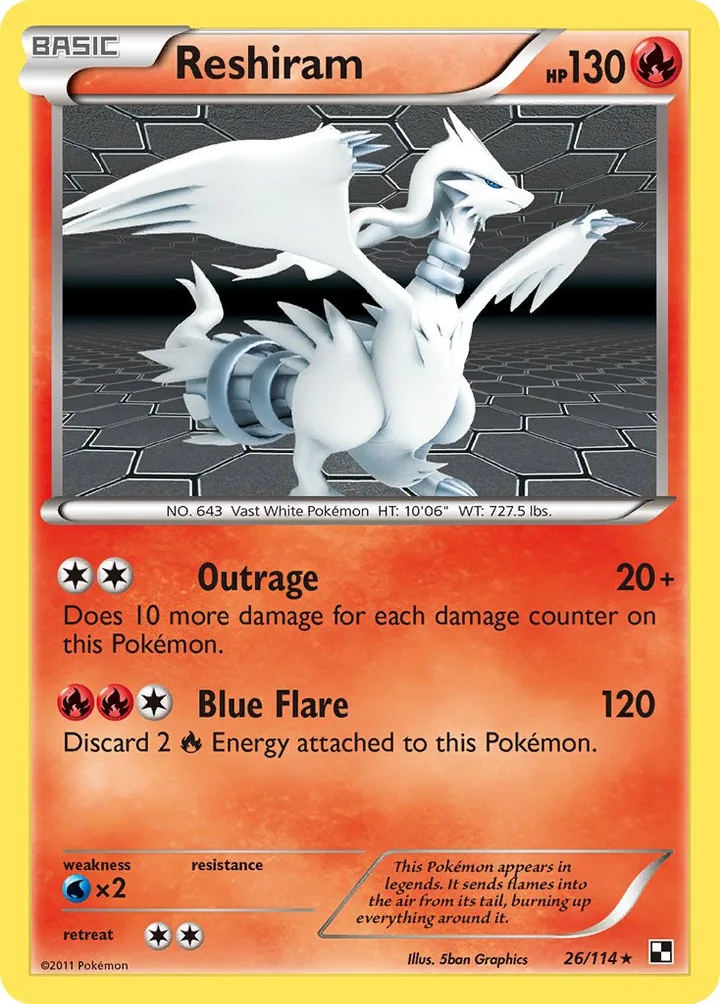 Reshiram, Black & White 26/114