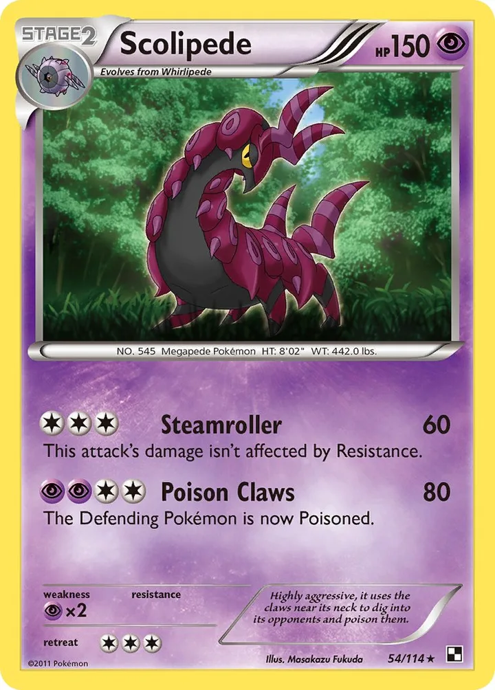 Scolipede, Black & White 54/114