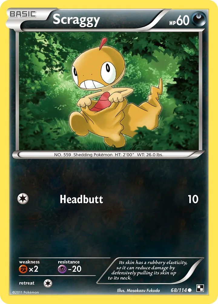 Scraggy, Black & White 68/114