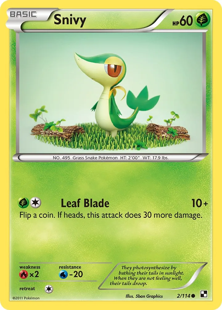 Snivy, Black & White 2/114
