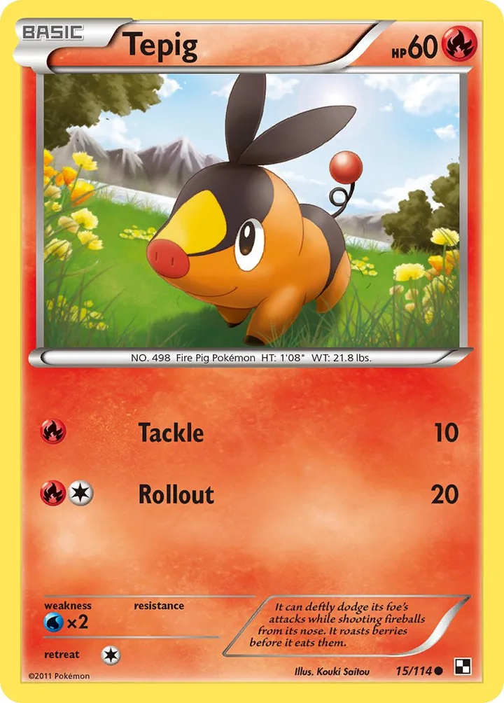 Tepig, Black & White 15/114