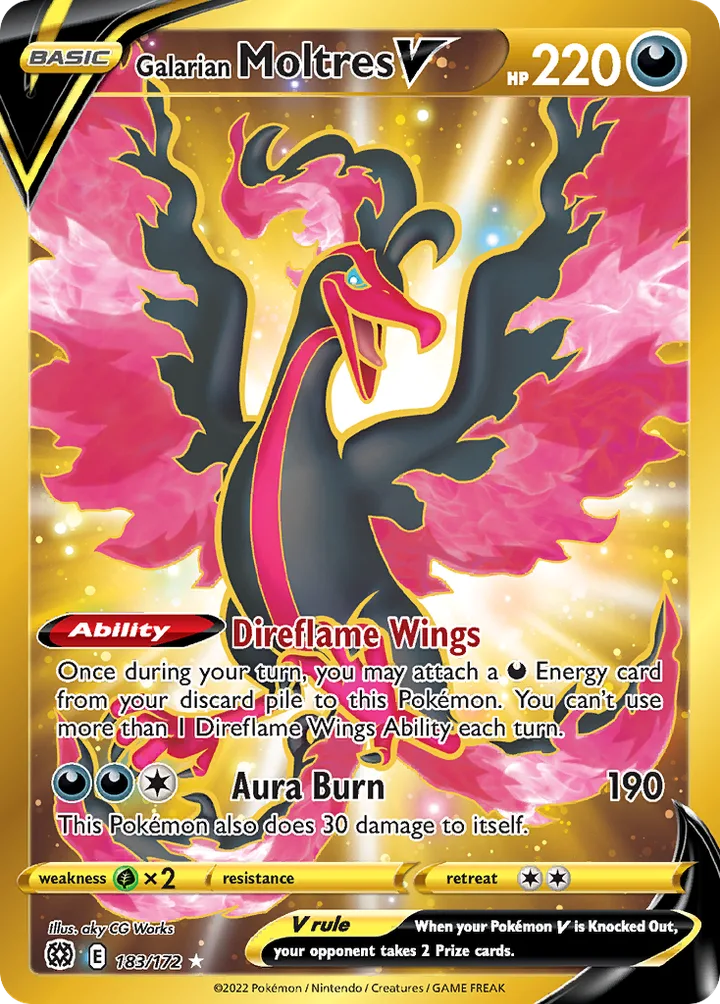 Galarian Moltres V, Brilliant Stars 183/172