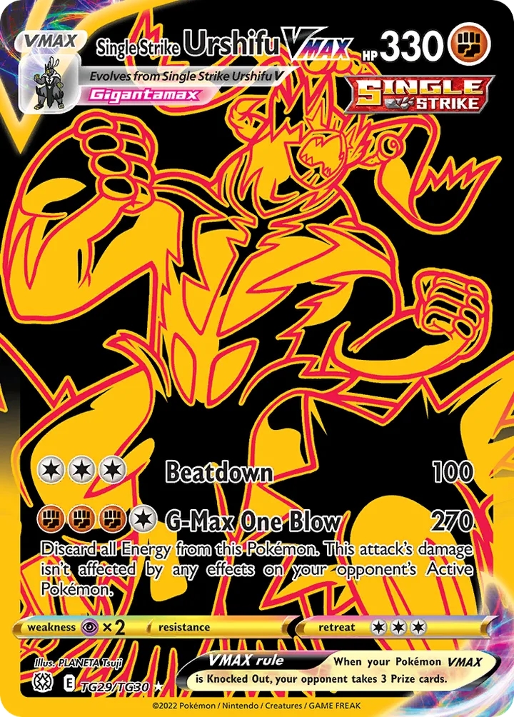 Single Strike Urshifu VMAX, Brilliant Stars TG29/TG30