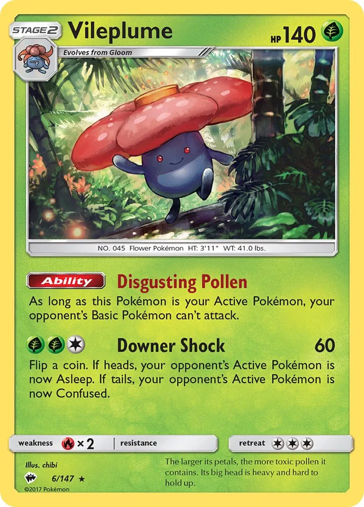 Vileplume, Burning Shadows 6/147