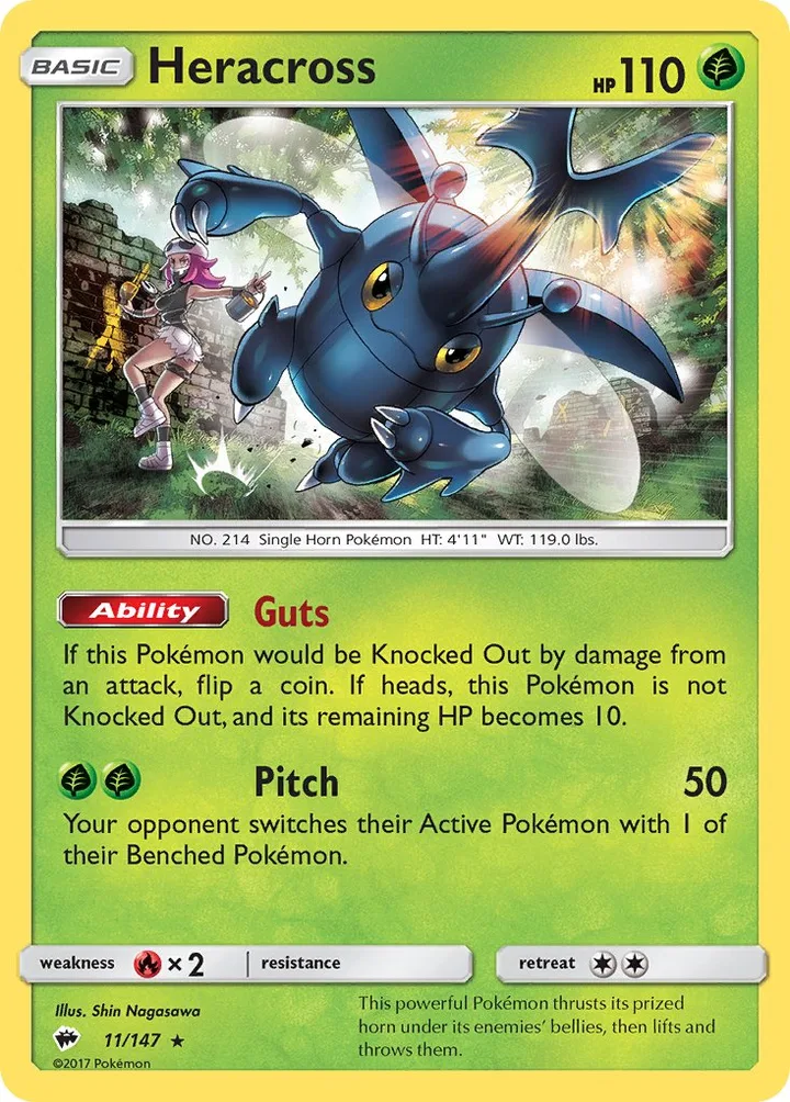 Heracross, Burning Shadows 11/147