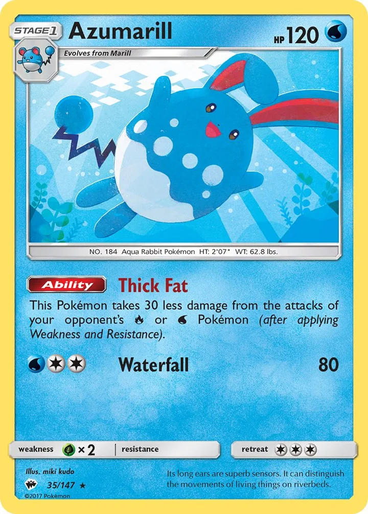 Azumarill, Burning Shadows 35/147