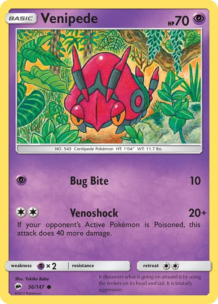Venipede, Burning Shadows 56/147