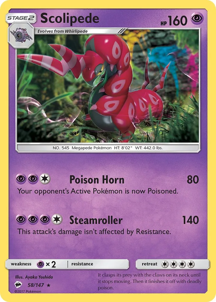 Scolipede, Burning Shadows 58/147