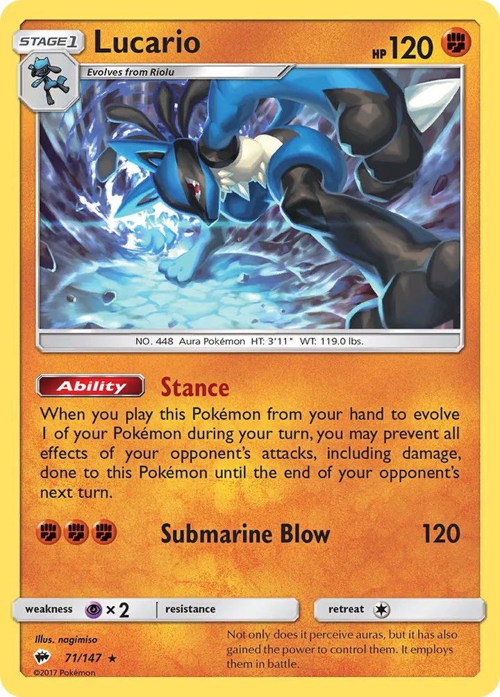 Lucario, Burning Shadows 71/147