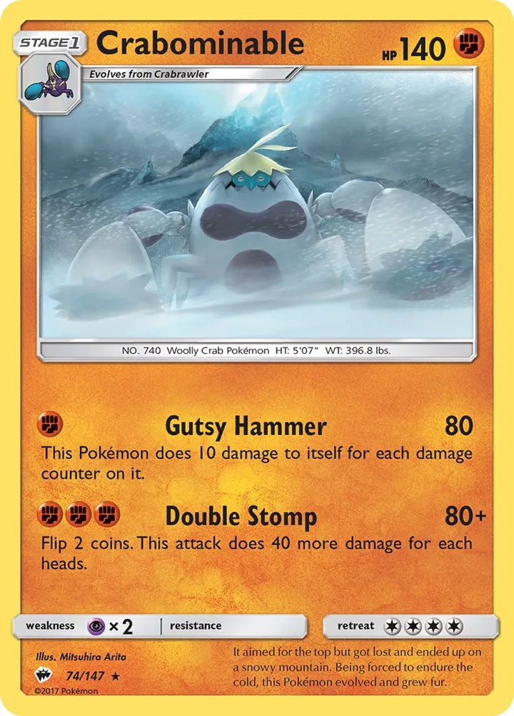 Crabominable, Burning Shadows 74/147