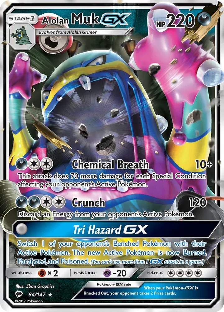 Alolan Muk-GX, Burning Shadows 84/147