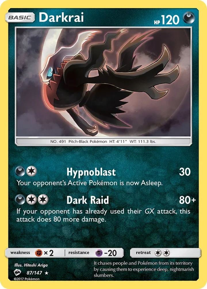 Darkrai, Burning Shadows 87/147