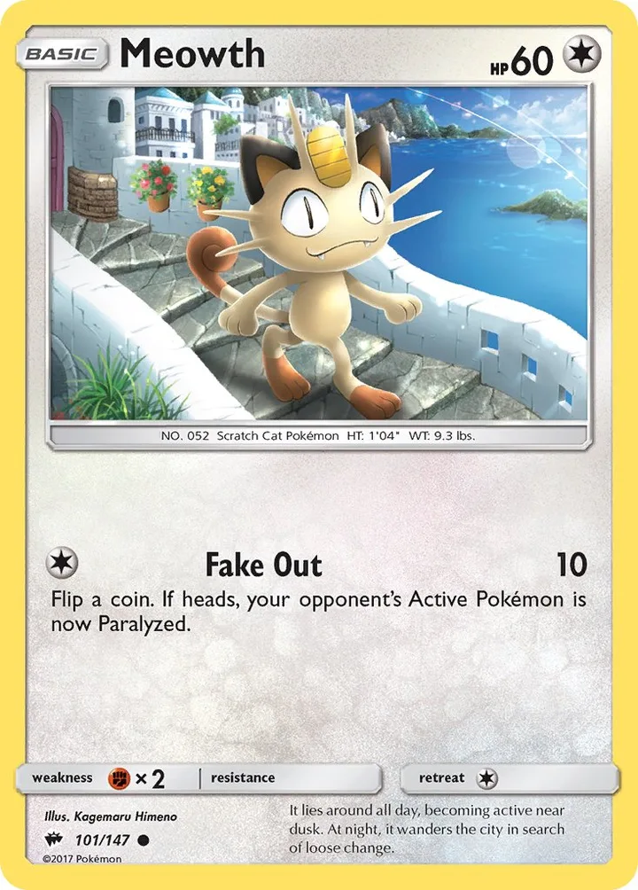 Meowth, Burning Shadows 101/147