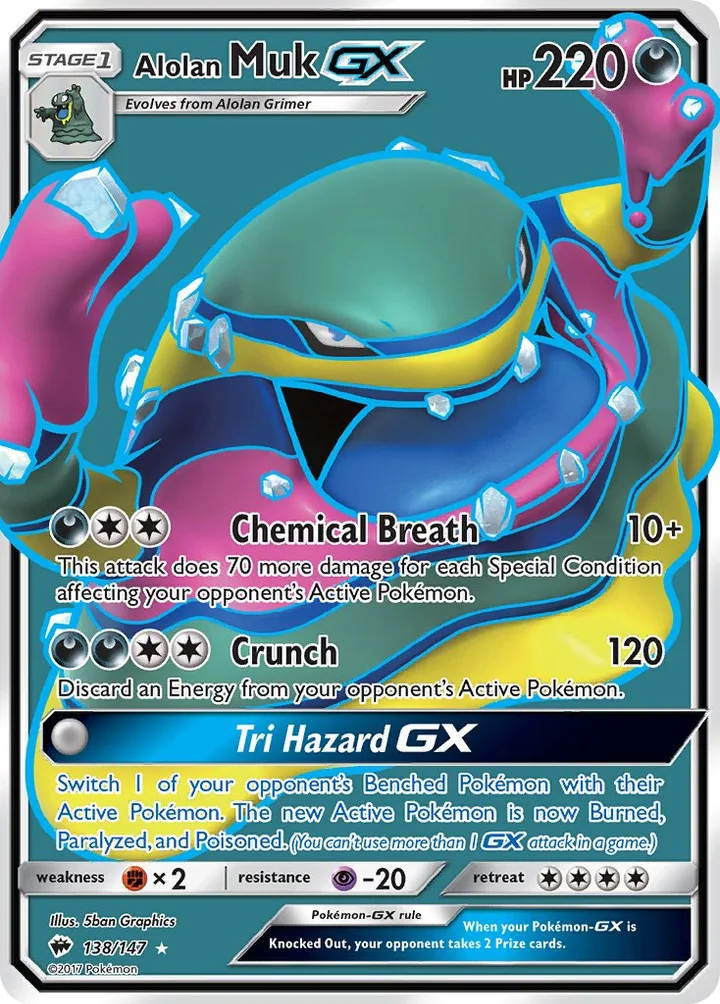 Alolan Muk-GX, Burning Shadows 138/147