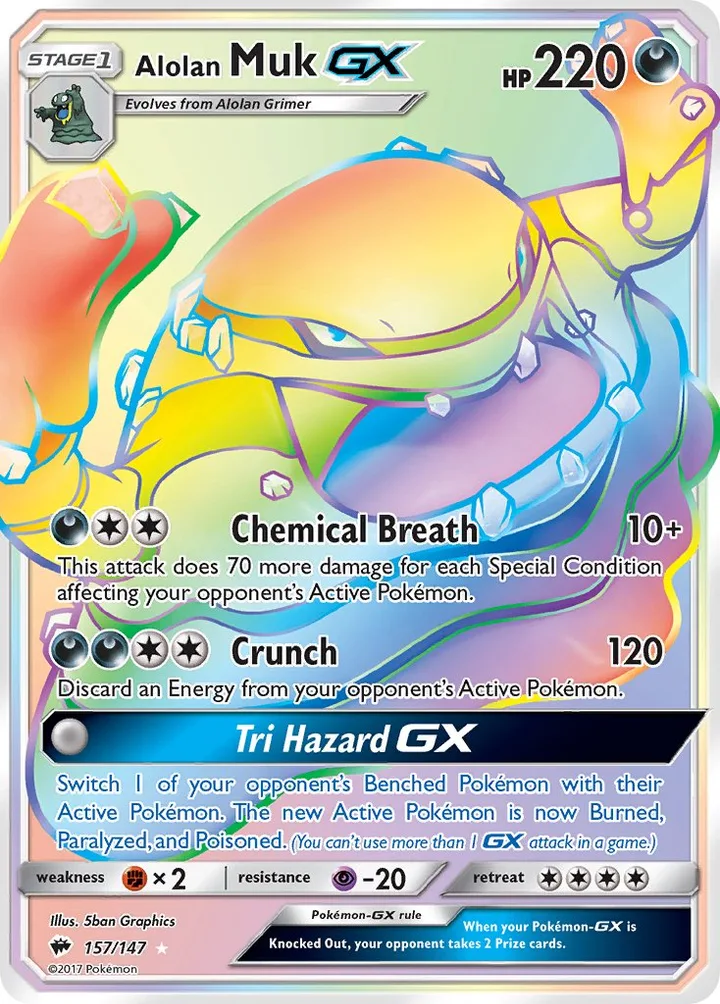 Alolan Muk-GX, Burning Shadows 157/147