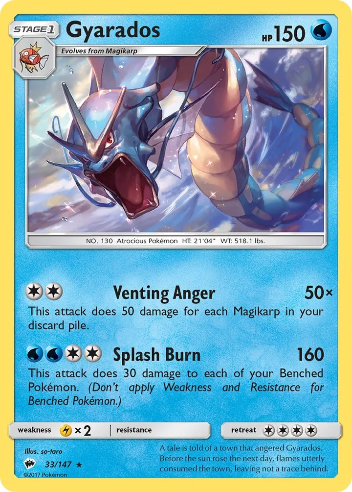 Gyarados, Burning Shadows 33/147
