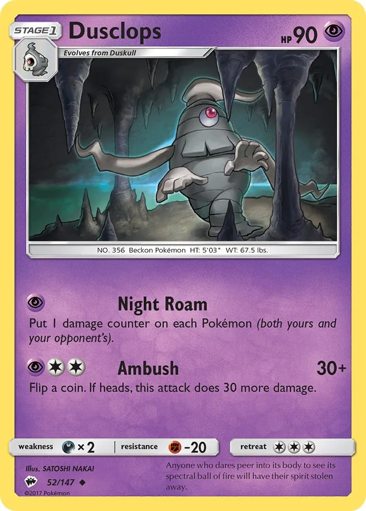 Dusclops, Burning Shadows 52/147