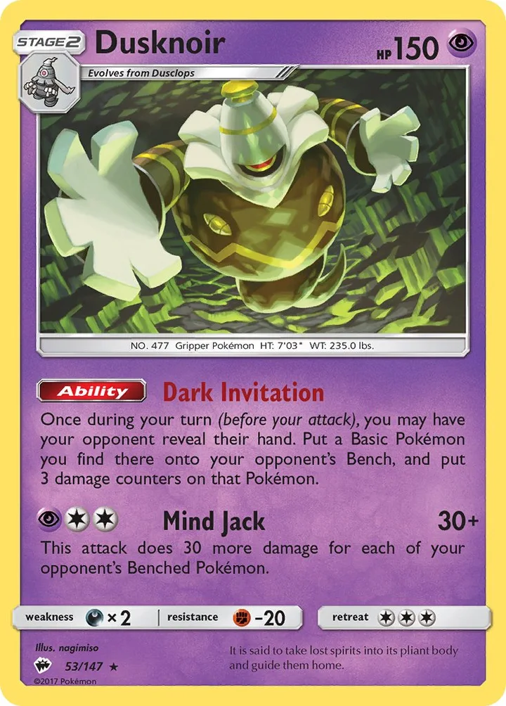 Dusknoir, Burning Shadows 53/147
