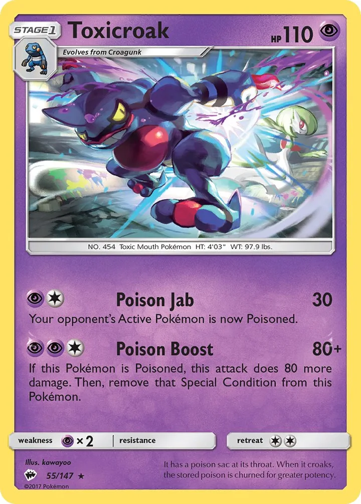 Toxicroak, Burning Shadows 55/147
