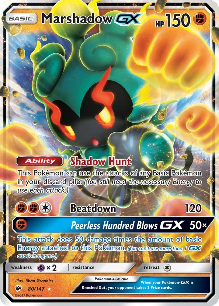 Marshadow-GX, Burning Shadows 80/147