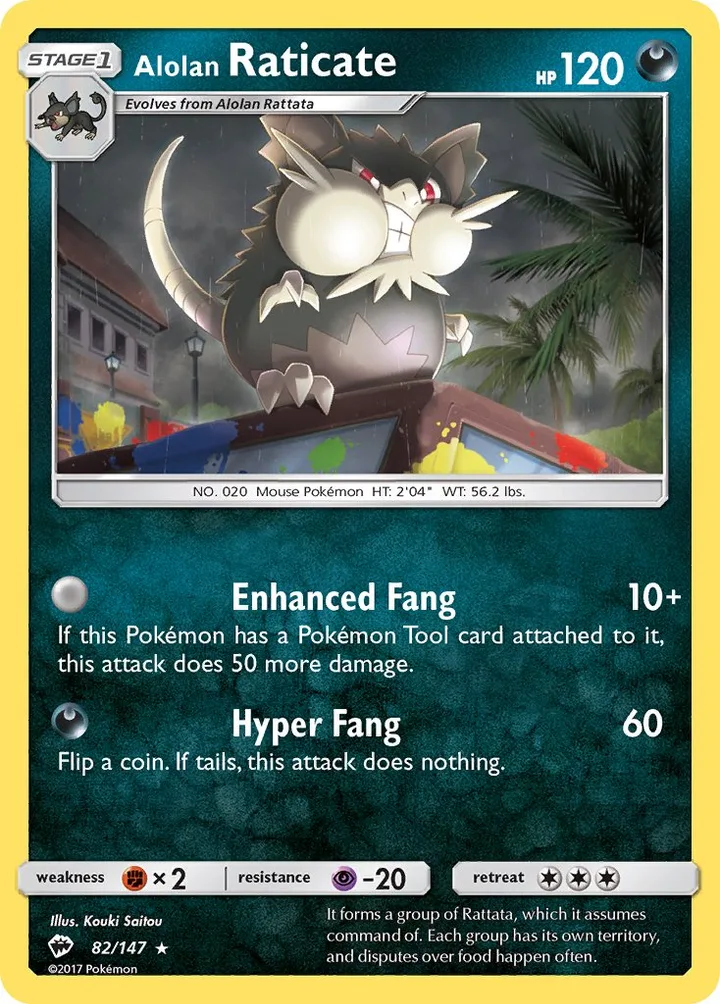 Alolan Raticate, Burning Shadows 82/147
