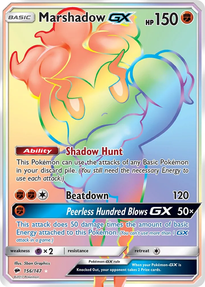Marshadow-GX, Burning Shadows 156/147
