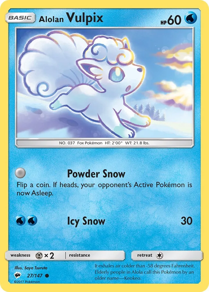 Alolan Vulpix, Burning Shadows 27/147