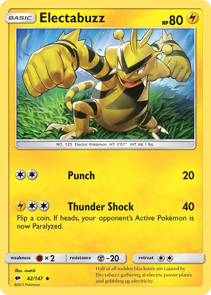 Electabuzz, Burning Shadows 42/147