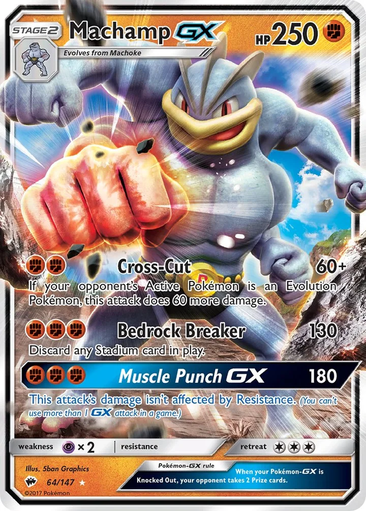 Machamp-GX, Burning Shadows 64/147