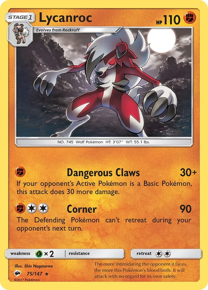 Lycanroc, Burning Shadows 75/147