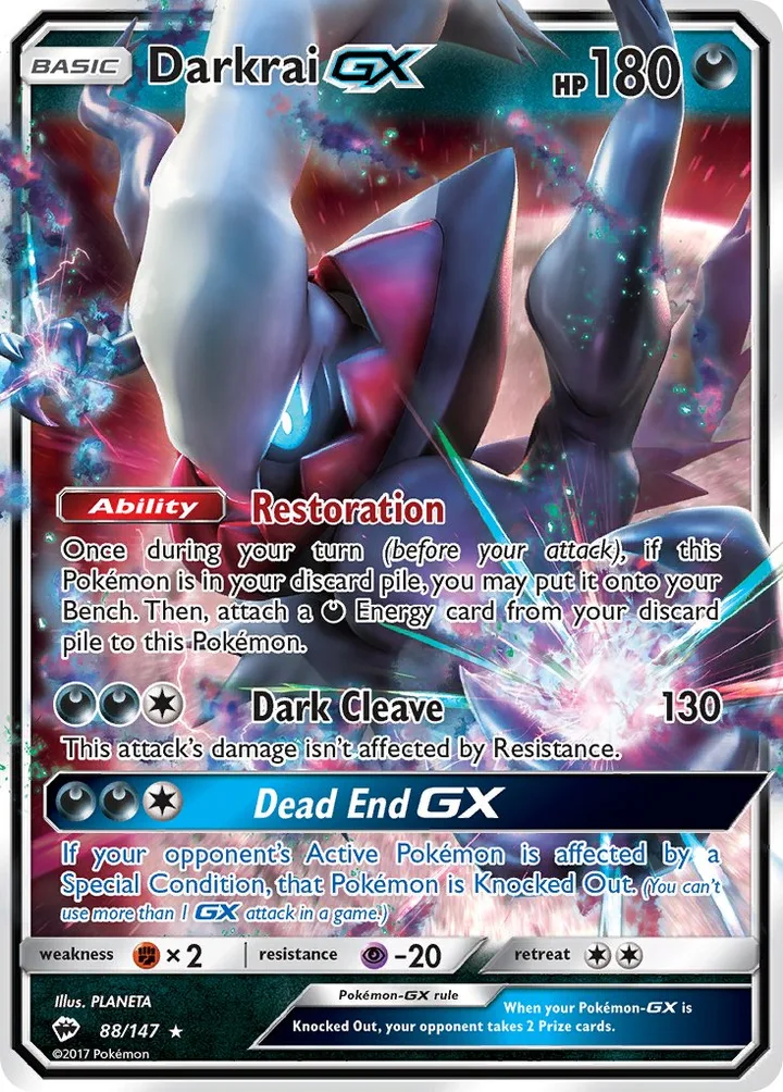 Darkrai-GX, Burning Shadows 88/147