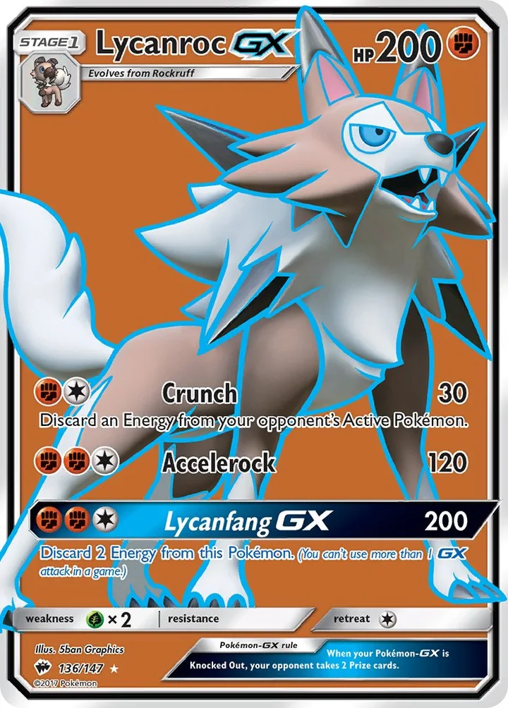 Lycanroc-GX, Burning Shadows 136/147