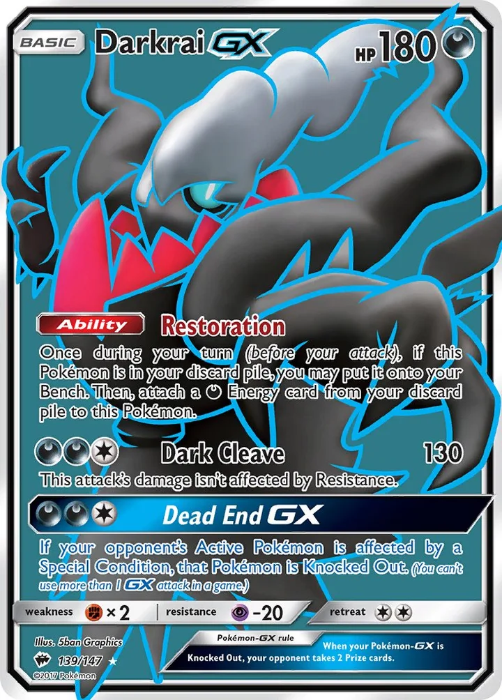 Darkrai-GX, Burning Shadows 139/147