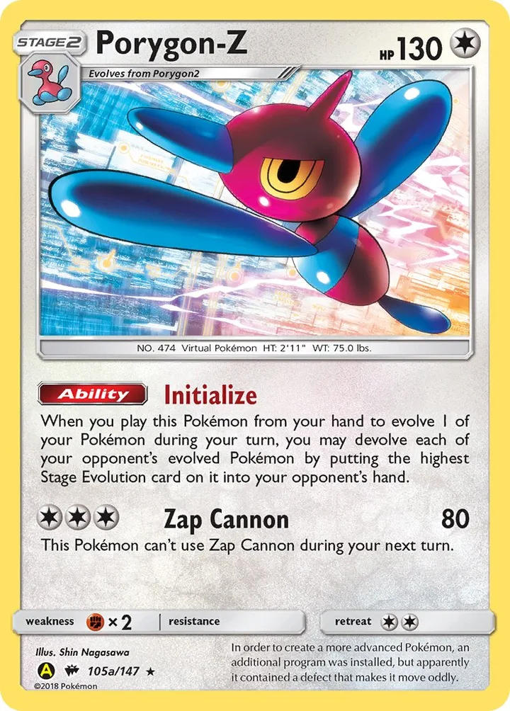 Porygon-Z, Burning Shadows 105a/147
