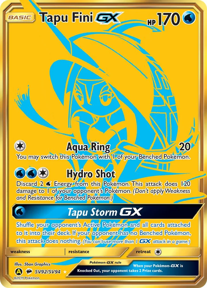 Tapu Fini-GX, Hidden Fates SV92/SV94