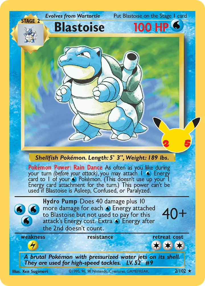 Blastoise, Celebrations 2/102