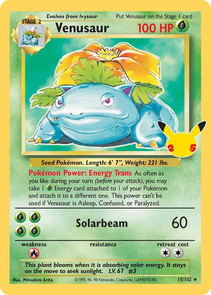 Venusaur, Celebrations 15/102