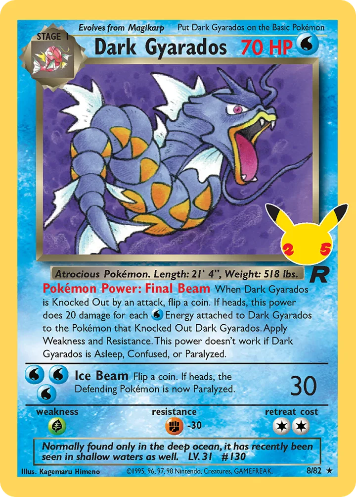 Dark Gyarados, Celebrations 8/82