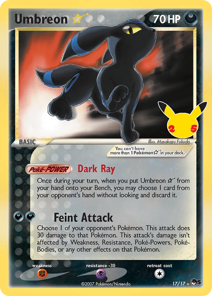 Umbreon Star, Celebrations 17/17