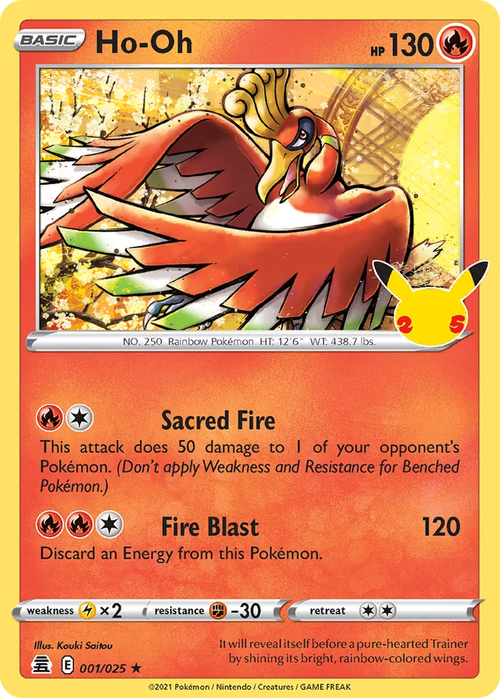 Ho-Oh, Celebrations 001/025