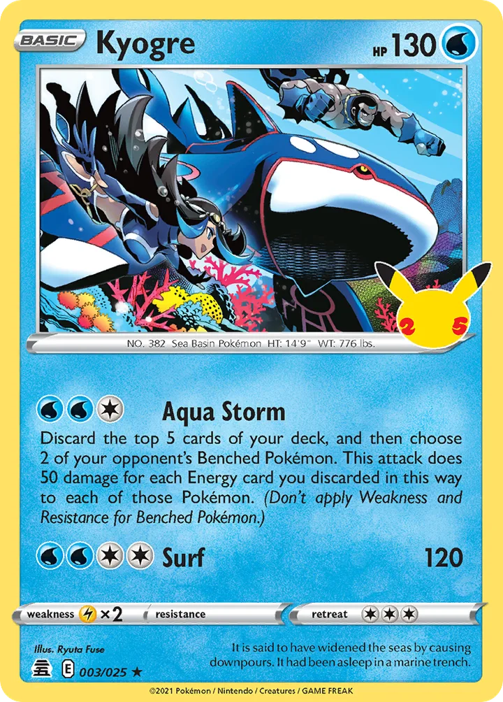 Kyogre, Celebrations 003/025