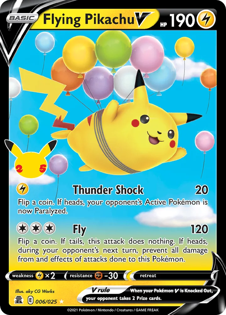 Flying Pikachu V, Celebrations 006/025