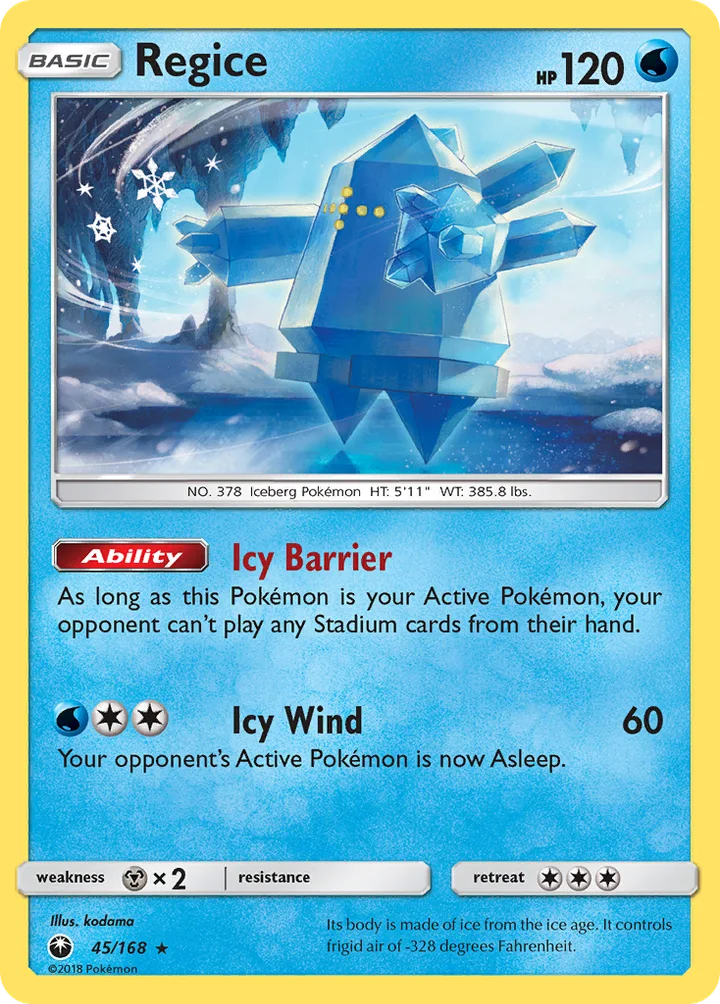 Regice, Celestial Storm 45/168