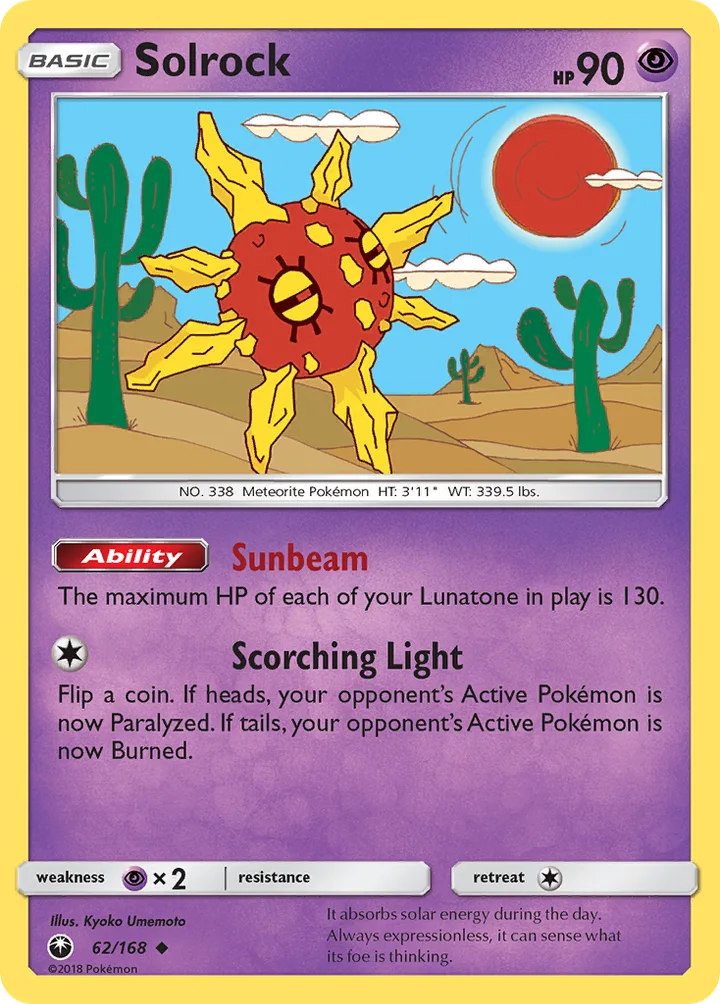 Solrock, Celestial Storm 62/168