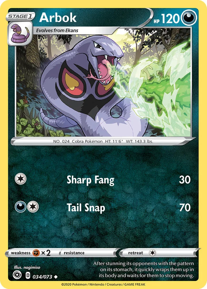 Arbok, Champion's Path 034/073