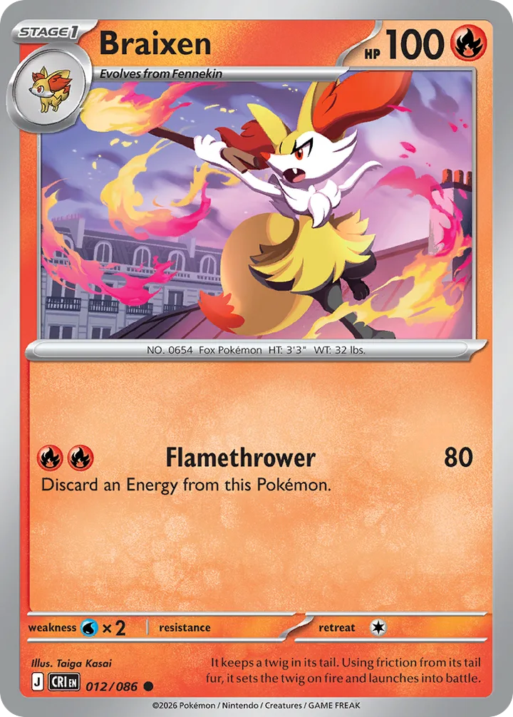 Braixen, Chaos Rising 012/086