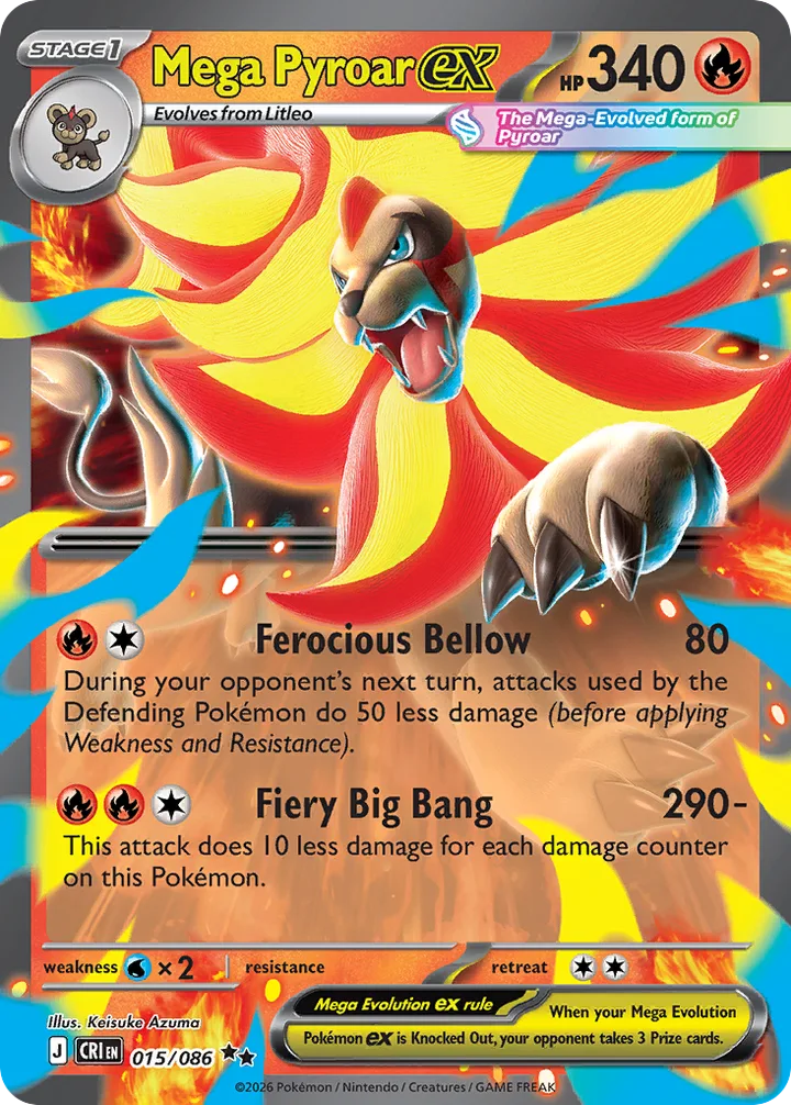 Mega Pyroar ex, Chaos Rising 015/086