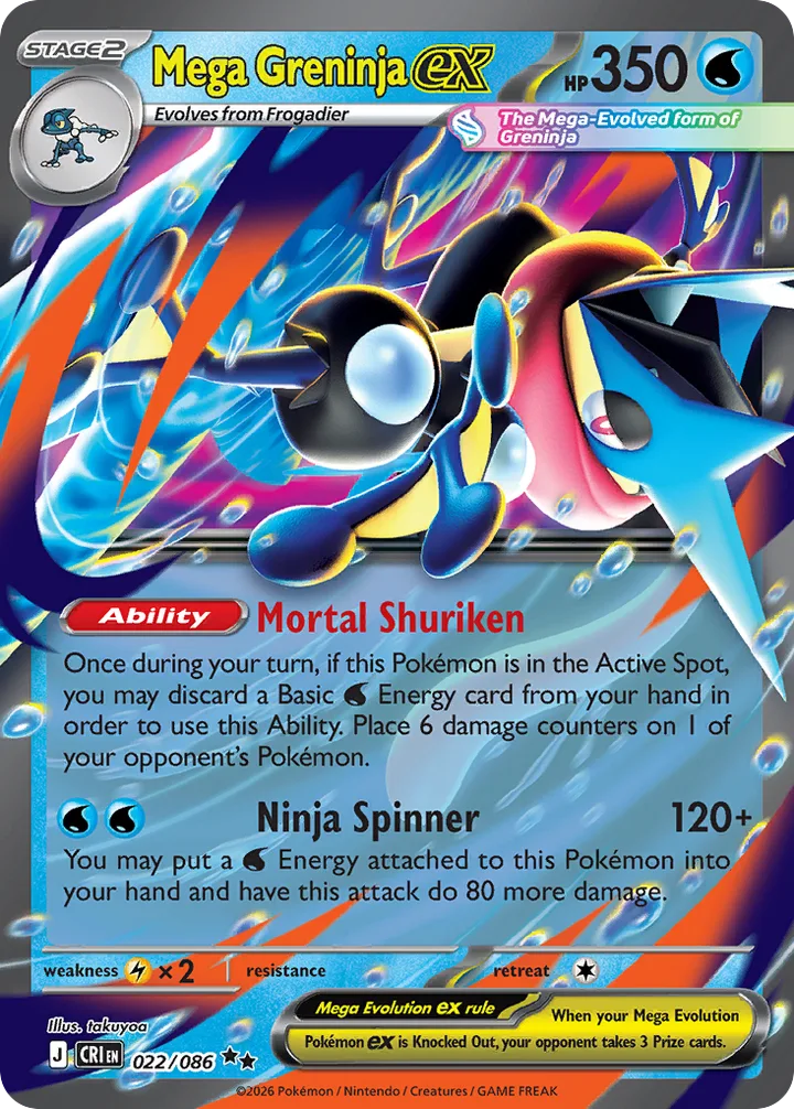 Mega Greninja ex, Chaos Rising 022/086
